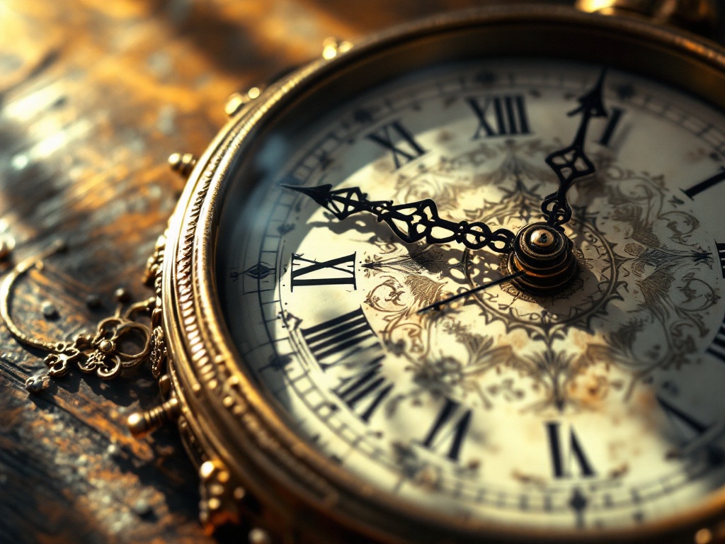 Clock face showing processing time